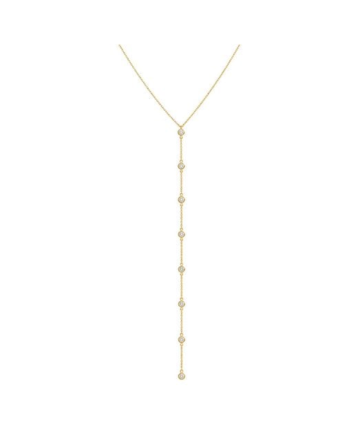 Decolet the label Metallic Celeste Lariat Drop Necklace