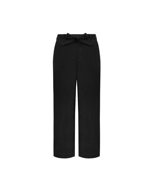 Mandragora Black Remo – Straight-Leg Cotton Cropped Trousers