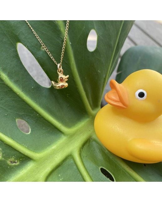 Lexi Jewelry Metallic Rubber Ducky Necklace