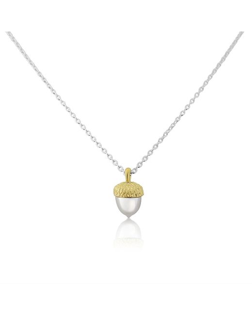Auree Jewellery Metallic Sherwood And Vermeil Acorn Necklace