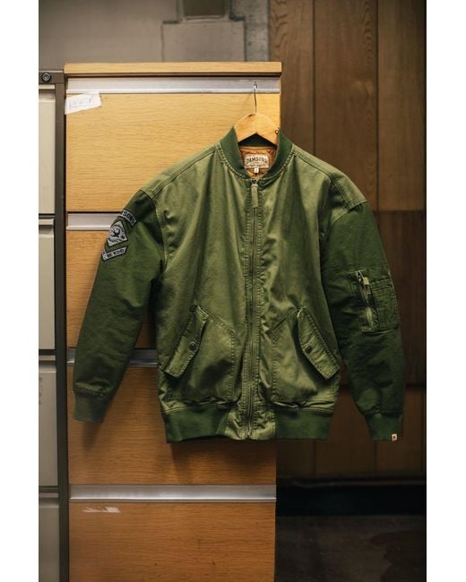 &SONS Trading Co Green Damsons Cali Bomber Jacket Army