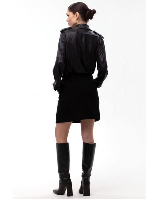 Maison Bogomil Black Epaulette Shirt