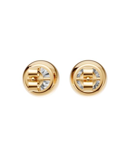 Aya Fine Jewelry Metallic 4 Carat Round Lab Grown Diamond Stud Earrings