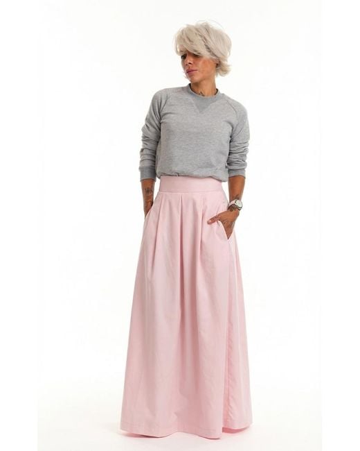 Clothes by Locker Room Pink High-Waisted Baby Maxi Skirt With Elastic Waistband