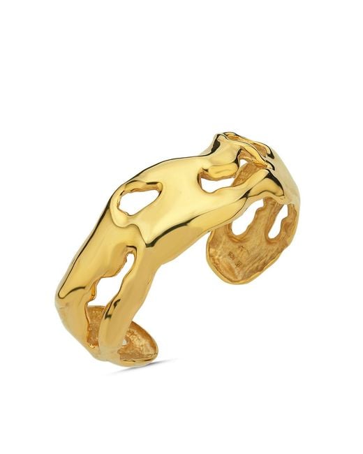 LINYA JEWELLERY Metallic Aruna Thick Cuff Bracelet
