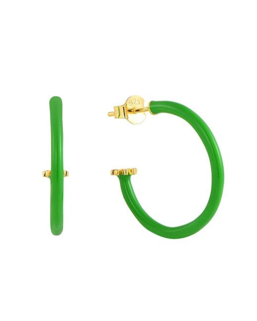 Pinnole Green Earrings