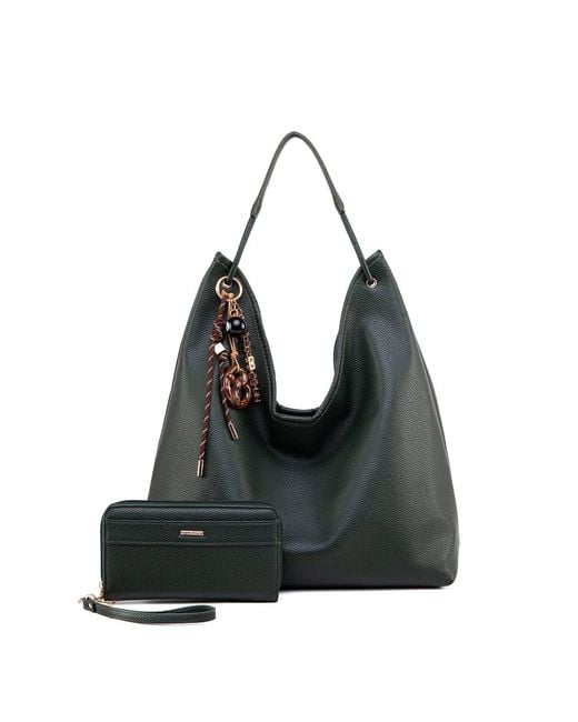Mkf Collection - J'omor Black Eloa Hobo Bag With Wallet