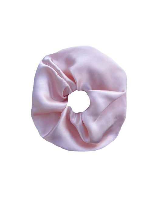 CREASE Purple Blush Silk Scrunchie