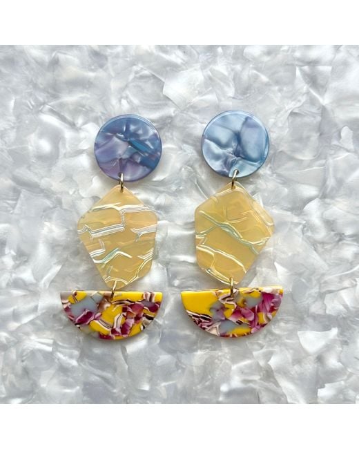CLOSET REHAB Blue Pendulum Drop Earrings
