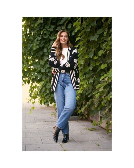 Saachi Black Midnight Floral Cardigan
