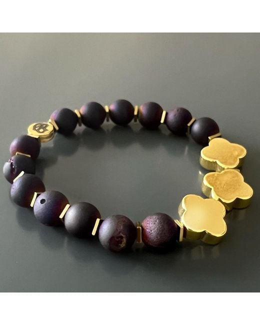 Ebru Jewelry Blue Moroccan Flower Agate Bracelet