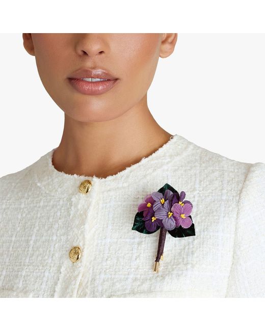 Helena Simon Pink The Cluster Floral Brooch