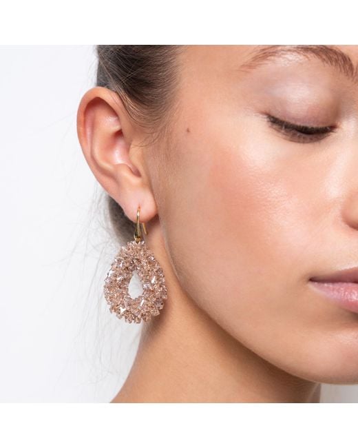 LOTT.gioielli Metallic Neutrals Crystal Nude Earrings Marieke Drop S Raw