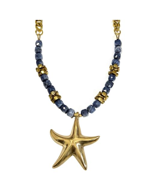 Rachel Nathan Metallic Sponge Coral & Starfish Necklace