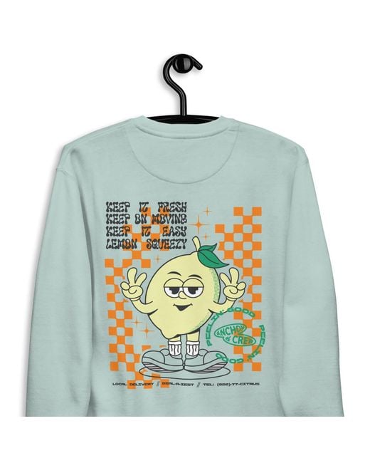 Anchor and Crew Gray Ice Lemon Fresh Dial-A-Local Organic Cotton Sweatshirt
