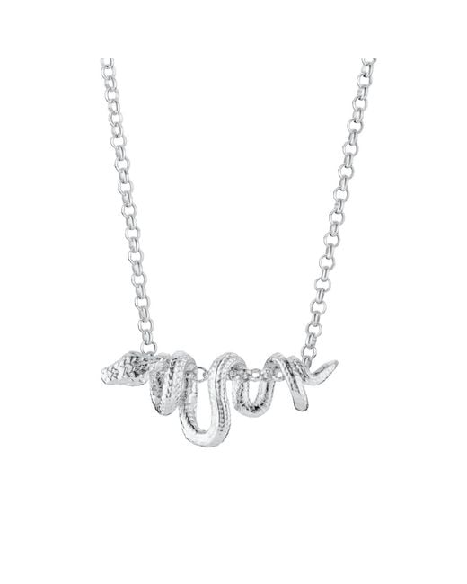 Scream Pretty Metallic Sterling Chinese Zodiac Snake Necklace