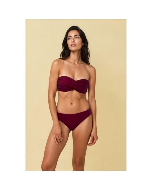 Gezzina Purple Ember Bandeau Bikini Top