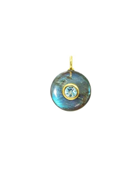 KAMARIA Blue Labradorite Gemstone Pendant With Topaz