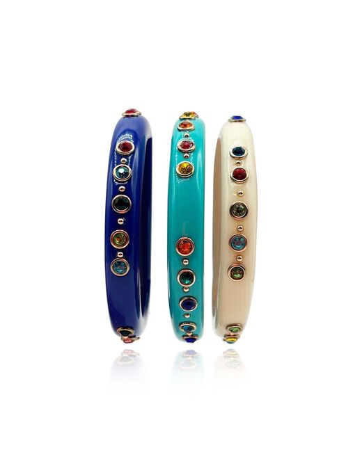 Michael Nash Jewelry Blue Holland Resin Studded Resin Bangle