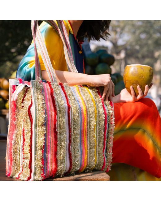 Simitri Red Raasta Tote Bag