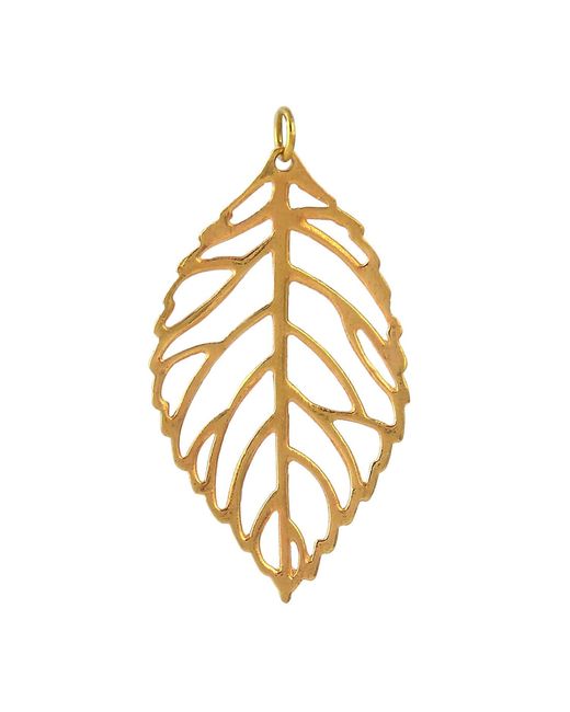 Artisan Metallic 18K Openwork Leaf Pendant