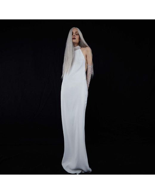 Vestiaire d'un Oiseau Libre White Sequins Gown