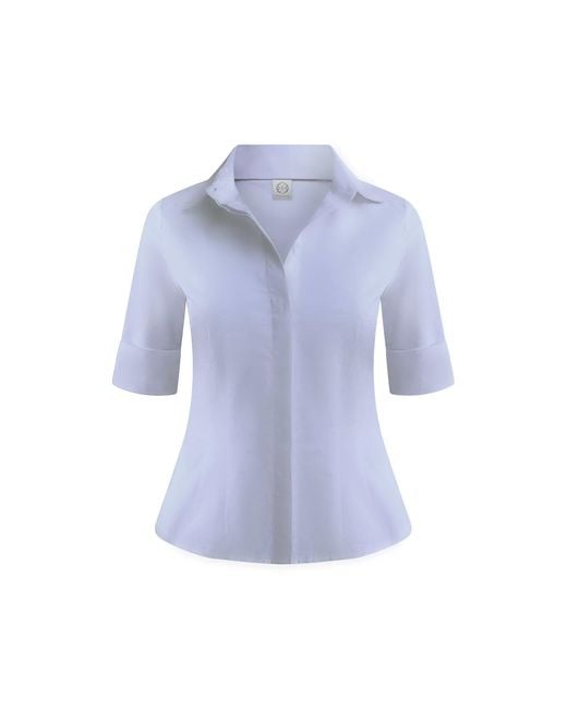 Why Mary Blue The Kate Short Sleeve Cotton Shirt Blouse