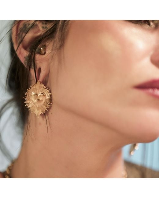 IN CAUDA VENENUM Metallic Akasha Earrings