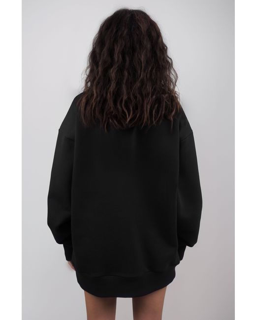 mysimplicated Black Oversized Cotton Sweatshirt