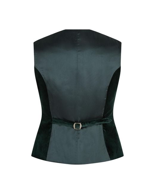 Really Wild Clothing Green Mayfair Velvet Waistcoat