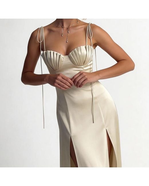 La Musa Natural Neutrals Milk Mermaid Dress