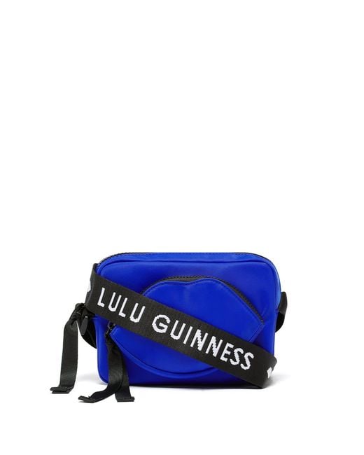 Lulu Guinness Blue Cobalt Nylon Pam Crossbody Bag