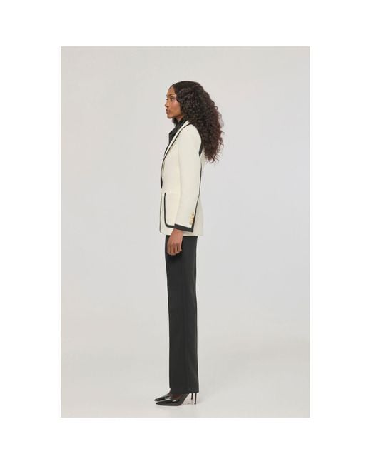 The Extreme Collection Gray Two-Tone Blazer With Piping Laurent
