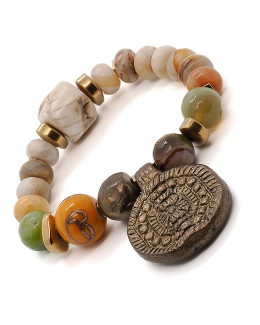 Ebru Jewelry Metallic Vintage Style Unique Bracelet