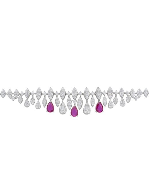 Latelita London Metallic Duchess Ruby Tennis Bracelet