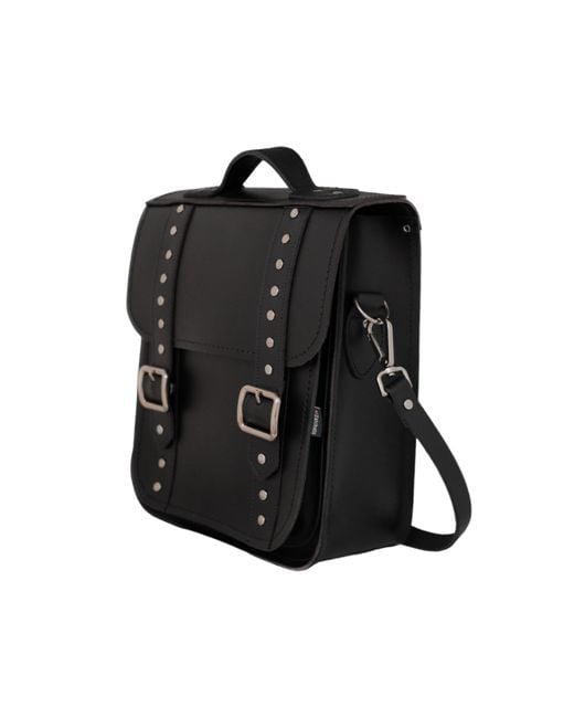 Zatchels Black Handmade Leather City Backpack