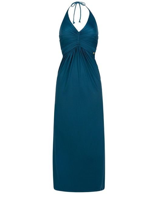 Chic by Lirette Blue Halter Dress Natural