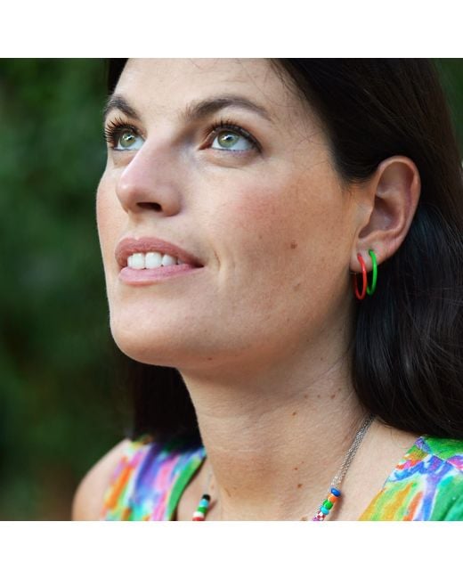 Pinnole Green Earrings