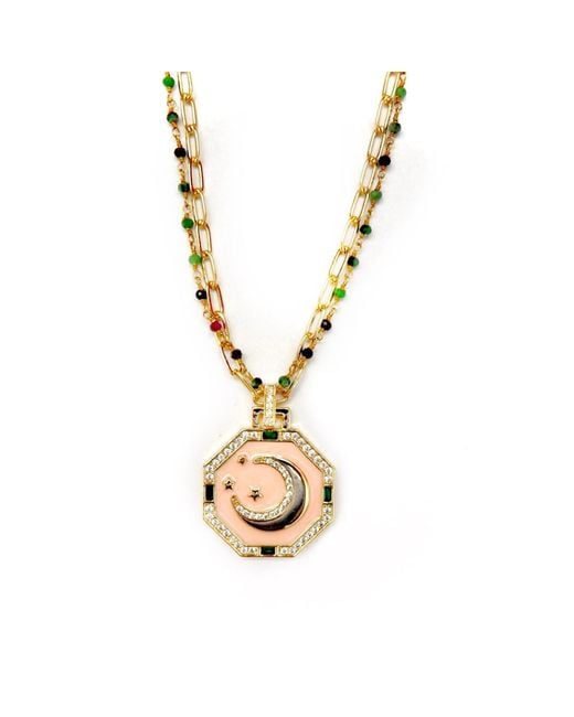 Persia Dona Jewelry Metallic Twinkle Star Moon Necklace