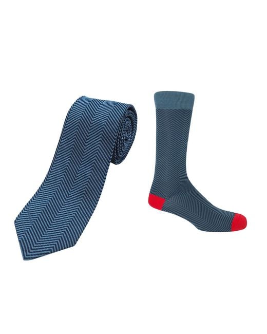Peper Harow - Made in England Blue Lux Taylor Tie & Socks Groom's Set for men