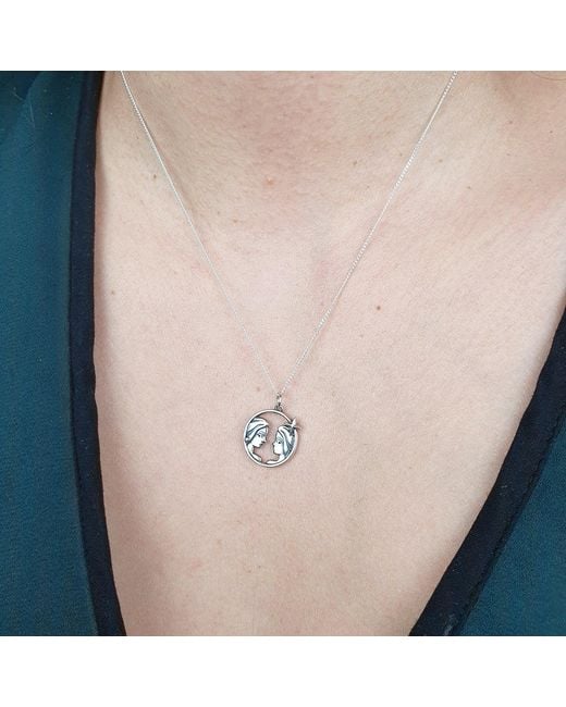 Harfi Metallic Gemini Zodiac Horoscope Charm Sterling Necklace