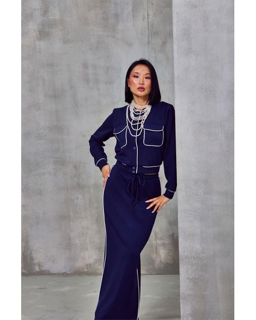 Ashita Fernandes Blue Kamilah Skirt