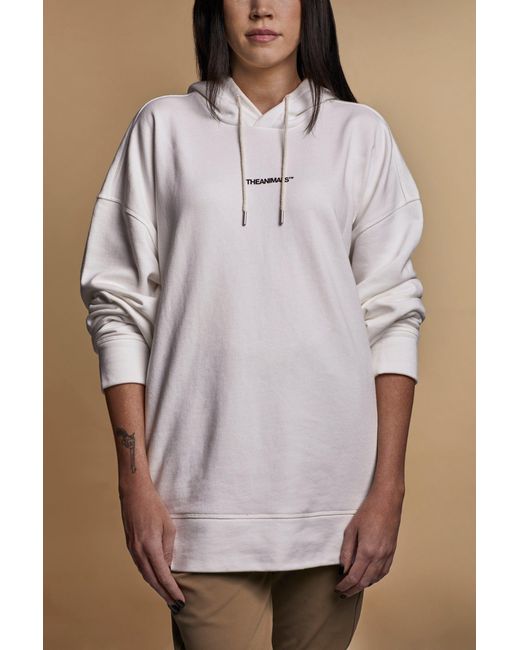 Theanimals White Hooded Logo Sweatshirt