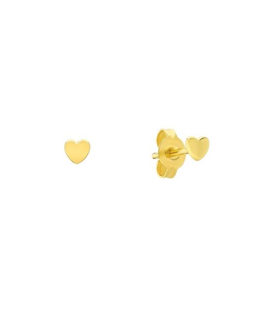 Auree Jewellery Metallic Verona Mini Vermeil Full Heart Stud Earrings