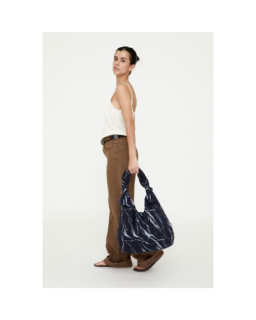 Lefrik Blue Biwa Puffy Bag By Mercedes Bellido
