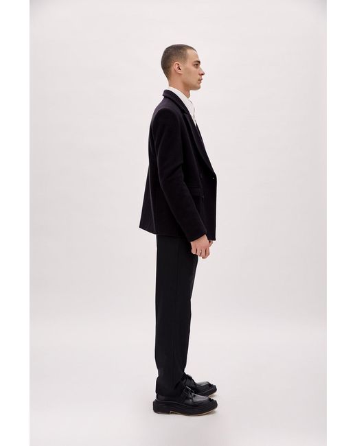 Pcfg Black Double Breasted Coat for men