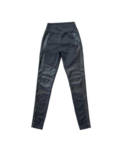 Circular Path Blue Moto High Waist Legging