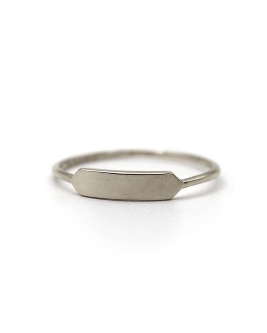 VicStoneNYC Fine Jewelry White Timeless Bar Stacking Ring
