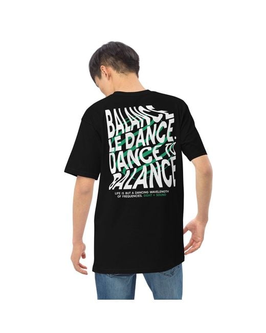 Anchor and Crew Black Balance Le Dance Disco! Heavy Cotton Embroidered T-Shirt for men