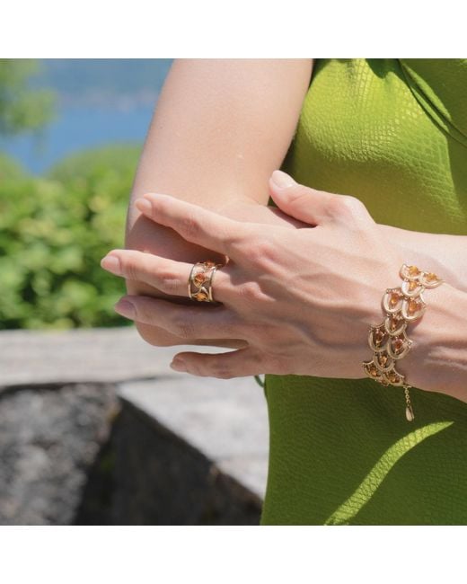 Retro Chic Metallic Celestial Waltz Ring